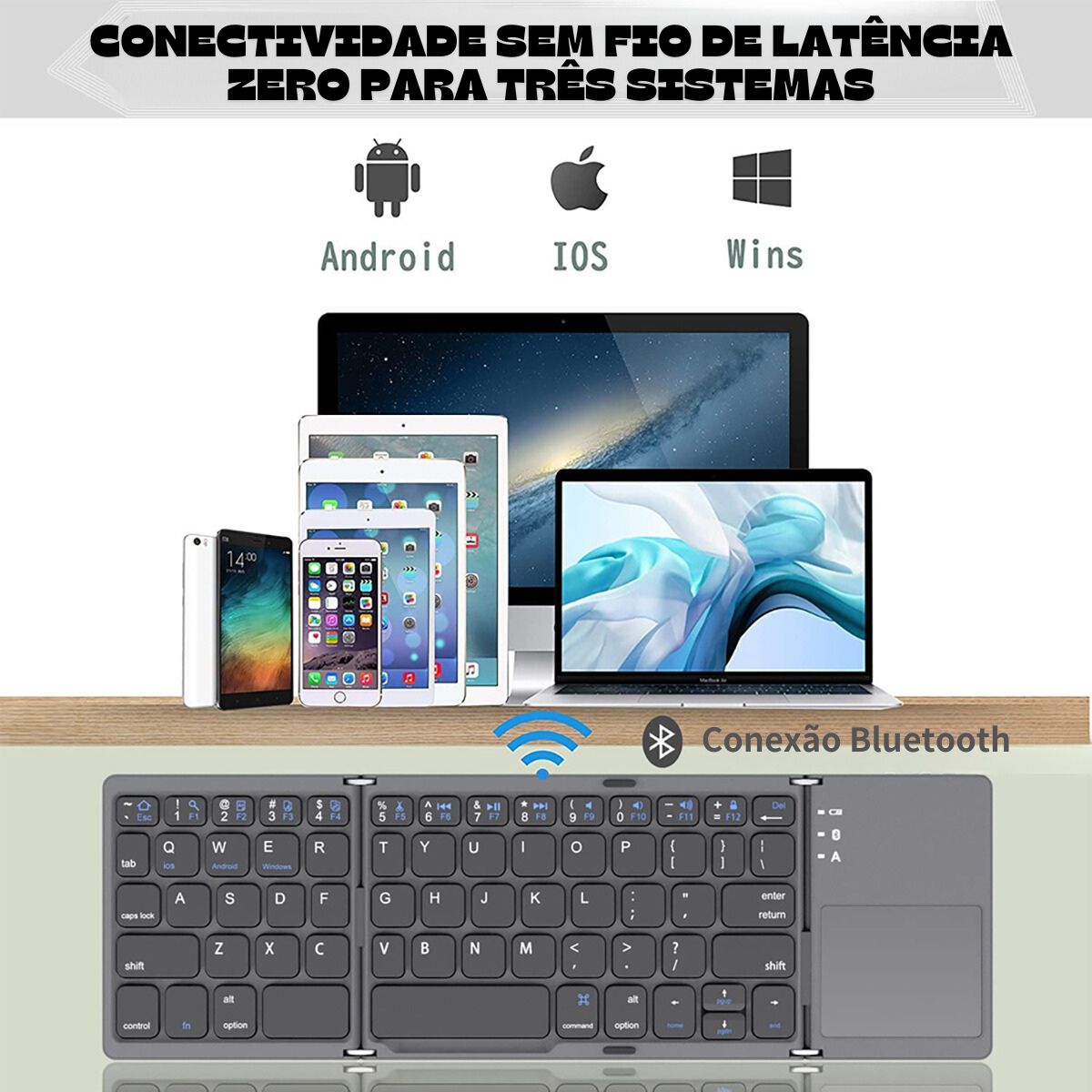 Teclado Bluetooth ultrafino